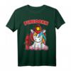 Feuerwehrmann Einhorn mit rotem Feuerwehrhelm T-Shirt  Perfektes Geschenk für Feuerwehrleute, Sanitäter und Feuerwehr-Fans