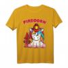 Feuerwehrmann Einhorn mit rotem Feuerwehrhelm T-Shirt  Perfektes Geschenk für Feuerwehrleute, Sanitäter und Feuerwehr-Fans