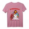 Feuerwehrmann Einhorn mit rotem Feuerwehrhelm T-Shirt  Perfektes Geschenk für Feuerwehrleute, Sanitäter und Feuerwehr-Fans