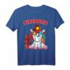 Feuerwehrmann Einhorn mit rotem Feuerwehrhelm T-Shirt  Perfektes Geschenk für Feuerwehrleute, Sanitäter und Feuerwehr-Fans