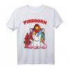 Feuerwehrmann Einhorn mit rotem Feuerwehrhelm T-Shirt  Perfektes Geschenk für Feuerwehrleute, Sanitäter und Feuerwehr-Fans