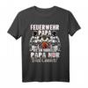 Feuerwehr Papa T-Shirt - Viel Cooler Held bei Einsätzen, Perfektes Geschenk zu Weihnachten für Feuerwehrleute, -männer & -frauen