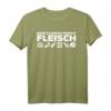 Kraftsport T-Shirt 'Nur Fleisch macht Fleisch'  Lustiges Fitness-Design für Bodybuilding und Workout im Gym