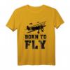 Born to Fly T-Shirt für Flugzeugführer und Modellflug-Enthusiasten  Hochwertiges Pilot T-Shirt für Hobbyflieger und Luftfahrtfans