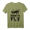Born to Fly T-Shirt für Flugzeugführer und Modellflug-Enthusiasten  Hochwertiges Pilot T-Shirt für Hobbyflieger und Luftfahrtfans