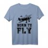 Born to Fly T-Shirt für Flugzeugführer und Modellflug-Enthusiasten  Hochwertiges Pilot T-Shirt für Hobbyflieger und Luftfahrtfans
