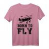 Born to Fly T-Shirt für Flugzeugführer und Modellflug-Enthusiasten  Hochwertiges Pilot T-Shirt für Hobbyflieger und Luftfahrtfans