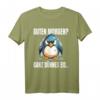 Guten Morgen? Ganz Dünnes Eis Pinguin Spruch T-Shirt  Lustiges Motiv für Morgenmuffel, Frühaufsteher & Büroalltag