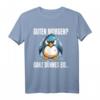 Guten Morgen? Ganz Dünnes Eis Pinguin Spruch T-Shirt  Lustiges Motiv für Morgenmuffel, Frühaufsteher & Büroalltag