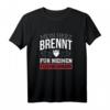 Herz Brennt Für Feuerwehrfrau T-Shirt - Lustiges Geschenk für Feuerwehrfrauen, Freundinnen & Partner im Rettungsdienst zum Valentinstag