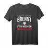 Herz Brennt Für Feuerwehrfrau T-Shirt - Lustiges Geschenk für Feuerwehrfrauen, Freundinnen & Partner im Rettungsdienst zum Valentinstag