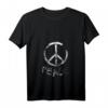 Damen Friedenszeichen T-Shirt zum HapBunny mit V-Ausschnitt  Stylisches Geschenk für Frauen