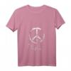 Damen Friedenszeichen T-Shirt zum HapBunny mit V-Ausschnitt  Stylisches Geschenk für Frauen