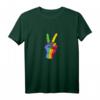 Love Peace Hands T-Shirt mit Regenbogen Herz für Gleichheit, Pride & Stolz  Klassisch geschnitten, doppelt genähter Saum