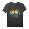 Retro Vintage Friedenszeichen T-Shirt - Disco Outfits für 70er, 80er & 60er Partys, ideales Kostüm und Geschenk