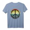 Retro Vintage Friedenszeichen T-Shirt - Disco Outfits für 70er, 80er & 60er Partys, ideales Kostüm und Geschenk