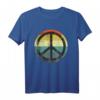 Retro Vintage Friedenszeichen T-Shirt - Disco Outfits für 70er, 80er & 60er Partys, ideales Kostüm und Geschenk