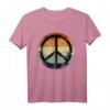 Retro Friedenszeichen T-Shirt - Vintage Look für 60er, 70er, 80er Partys, Halloween & Geburtstagsgeschenke