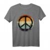 Retro Friedenszeichen T-Shirt - Vintage Look für 60er, 70er, 80er Partys, Halloween & Geburtstagsgeschenke