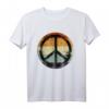 Retro Friedenszeichen T-Shirt - Vintage Look für 60er, 70er, 80er Partys, Halloween & Geburtstagsgeschenke