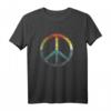 Retro Vintage Friedenszeichen T-Shirt - 70er/80er Jahre Disco Look, Kostüm für Partys, Halloween & Geschenkideen im Vintage Stil