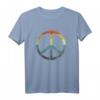 Retro Vintage Friedenszeichen T-Shirt - 70er/80er Jahre Disco Look, Kostüm für Partys, Halloween & Geschenkideen im Vintage Stil