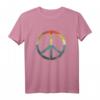 Retro Vintage Friedenszeichen T-Shirt - 70er/80er Jahre Disco Look, Kostüm für Partys, Halloween & Geschenkideen im Vintage Stil