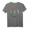 Retro Vintage Friedenszeichen T-Shirt - 70er/80er Jahre Disco Look, Kostüm für Partys, Halloween & Geschenkideen im Vintage Stil