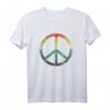 Retro Vintage Friedenszeichen T-Shirt - 70er/80er Jahre Disco Look, Kostüm für Partys, Halloween & Geschenkideen im Vintage Stil
