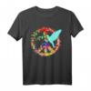 Friedenstaube Hippie Friedenszeichen T-Shirt - Retro 60er/70er Jahre Design für Weltfrieden & Friedensaktivisten
