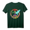 Friedenstaube Hippie Friedenszeichen T-Shirt - Retro 60er/70er Jahre Design für Weltfrieden & Friedensaktivisten