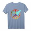 Friedenstaube Hippie Friedenszeichen T-Shirt - Retro 60er/70er Jahre Design für Weltfrieden & Friedensaktivisten