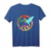Friedenstaube Hippie Friedenszeichen T-Shirt - Retro 60er/70er Jahre Design für Weltfrieden & Friedensaktivisten
