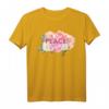 Blumiges 'Peace' Friedensdesign T-Shirt  Geschenk für Ostern, Muttertag & Geburtstag, symbolisiert Frieden in der Ukraine und weltweit