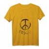 Damen Friedenszeichen - Peace T-Shirt mit V-Ausschnitt für stilvolles Statement und soziale Botschaft