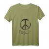 Damen Friedenszeichen - Peace T-Shirt mit V-Ausschnitt für stilvolles Statement und soziale Botschaft