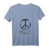 Damen Friedenszeichen - Peace T-Shirt mit V-Ausschnitt für stilvolles Statement und soziale Botschaft
