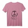 Damen Friedenszeichen - Peace T-Shirt mit V-Ausschnitt für stilvolles Statement und soziale Botschaft