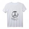 Damen Friedenszeichen - Peace T-Shirt mit V-Ausschnitt für stilvolles Statement und soziale Botschaft