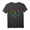 Retro Peace 70er Buntes Friedenszeichen T-Shirt - Vintage Design für Friedens- und Klimaschutzfans, ideal als Geschenk