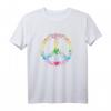 Retro Peace 70er Buntes Friedenszeichen T-Shirt - Vintage Design für Friedens- und Klimaschutzfans, ideal als Geschenk