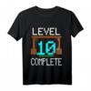 Kinder 10. Geburtstag Jungen Gamer Level 10 Complete T-Shirt - Perfektes Geschenk für kleine Videospieler, Mine Builder & Abenteurer