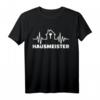 Hausmeister Herzschlag T-Shirt  Berufskleidung für Hausmeister, Handwerker & Reparateure mit Schlüssel & Werkzeug