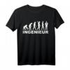 Ingenieur Evolution T-Shirt für Ingenieure und Technikliebhaber  Klassisch geschnitten, ideal für Beruf & Studium