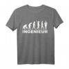 Ingenieur Evolution T-Shirt für Ingenieure und Technikliebhaber  Klassisch geschnitten, ideal für Beruf & Studium