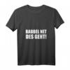Damen Babbel Net Des Geht - Hessen Frankfurt Dialekt Bauarbeiter T-Shirt mit V-Ausschnitt, Humorvolles Geschenk für Hessen Fans & Handwerker