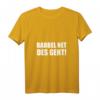 Damen Babbel Net Des Geht - Hessen Frankfurt Dialekt Bauarbeiter T-Shirt mit V-Ausschnitt, Humorvolles Geschenk für Hessen Fans & Handwerker