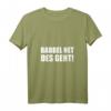 Damen Babbel Net Des Geht - Hessen Frankfurt Dialekt Bauarbeiter T-Shirt mit V-Ausschnitt, Humorvolles Geschenk für Hessen Fans & Handwerker
