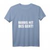 Damen Babbel Net Des Geht - Hessen Frankfurt Dialekt Bauarbeiter T-Shirt mit V-Ausschnitt, Humorvolles Geschenk für Hessen Fans & Handwerker