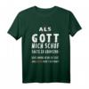 Als Gott mich schuf T-Shirt  Lustiges Glaubensdesign mit Kreuz für Humorvolle, Gelassene & Gute-Laune-Menschen